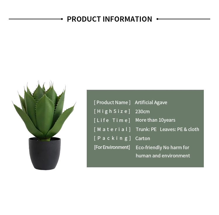 Home Decor Accessories Artificial Green Agave Plant Artificial Maguey Tree Ornamental Plant Faux Agave Decor Flowers and Plants