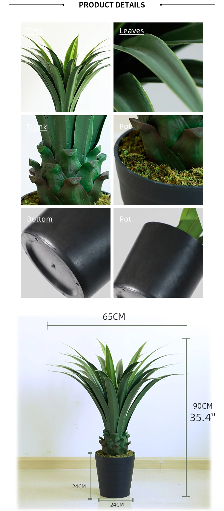 Home Decoration 90 Cm Agave PE Artificial Plants Succulent&#160; From China