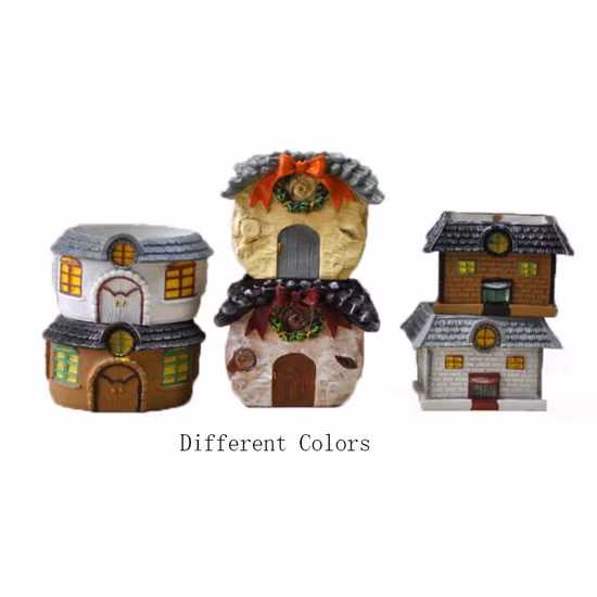 Different House Shape Resin Flower Pot Garden Planter