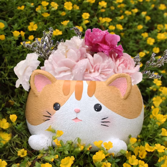 Animal Cat Shape Succulent Resin Flower Pot Garden Plant Pot
